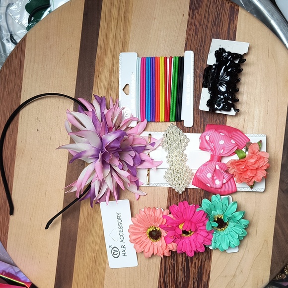 Fiesta Carnival Colors Hair Accessories Bundle Of 5 - Picture 1 of 4